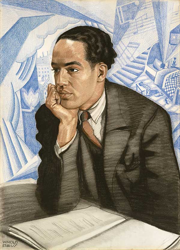 Drawing of Langston Hughes