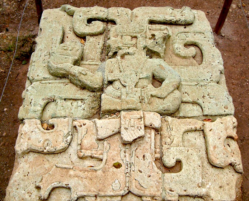 Copan ball court stone near Temple 11